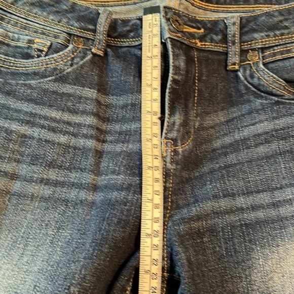 Simply Vera Vera Wang Boot Cut Jeans Size 8 Dark Wash Button Pockets - Picture 4 of 9